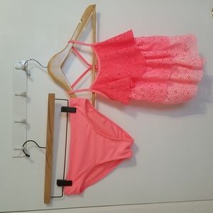 So Girls Coral Tankini Swimsuit